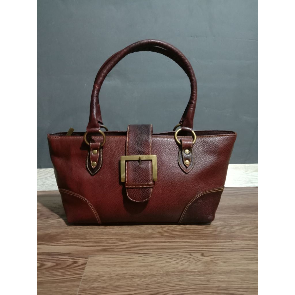 Tas wanita Top handle / Hand Bag Kulit Asli Vintage Second Branded