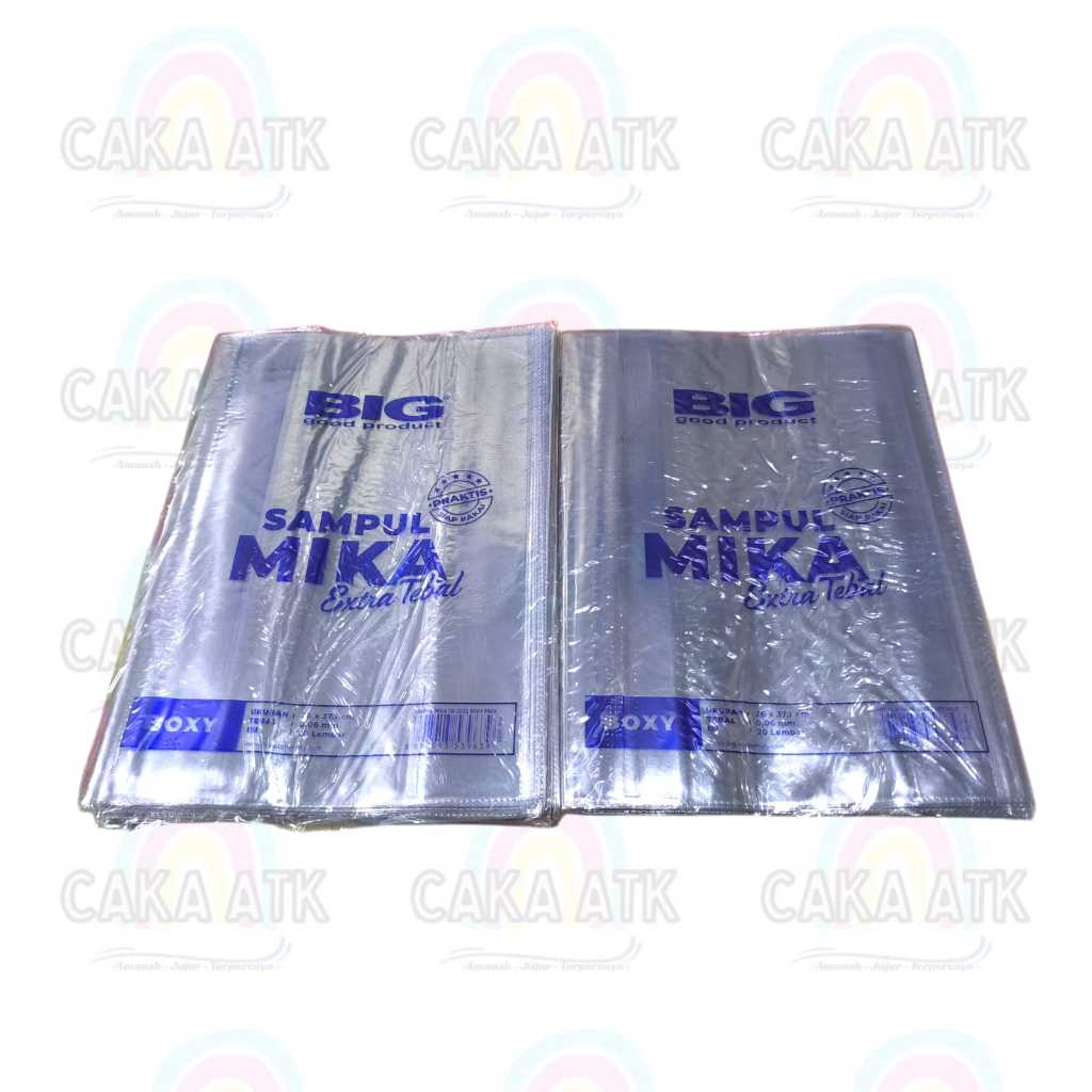 

[ 1 Pak isi 20lbr ] Sampul Mika Extra Tebal Untuk Buku BOXY / Sampul Mika Merk BIG / Sampul Tebal