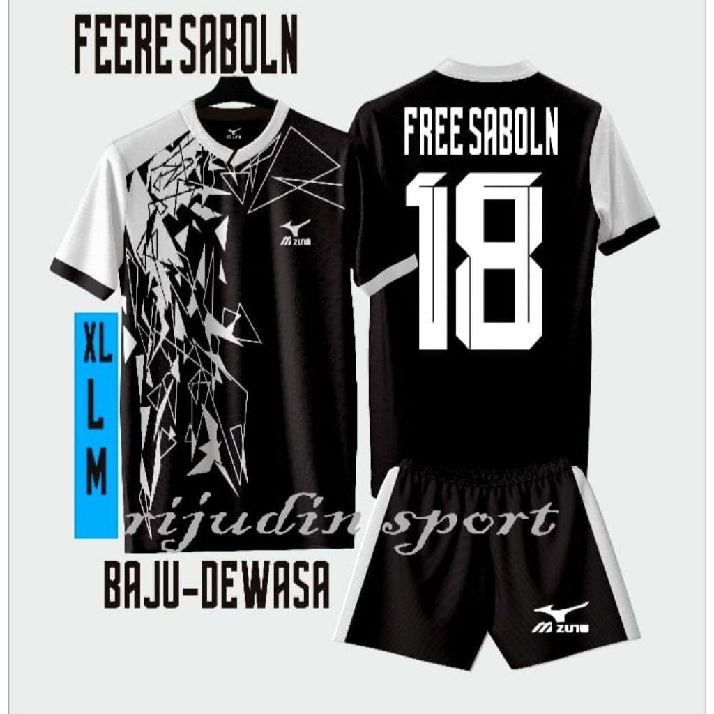 JERSEY BOLA FREE SABOLN NAMA NOMOR SETELAN DEWASA KAOS OLAHRAGA BADMINTON