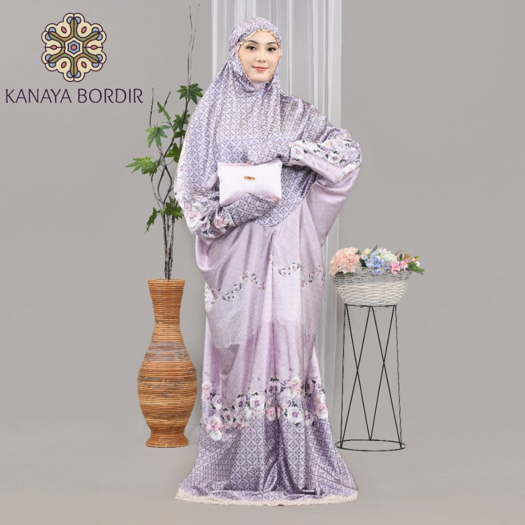 Mukena Terusan Dewasa Sutra Silk Premium Najwa Series Mukena Lajuran Terbaru