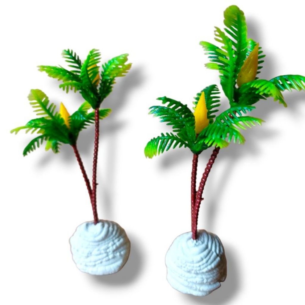 hiasan aquarium pohon kelapa