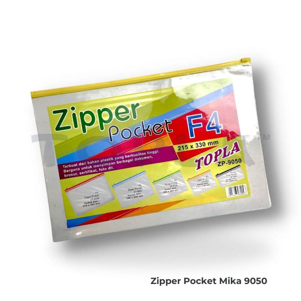 

Map zipper pocket mika F4 per lusin #