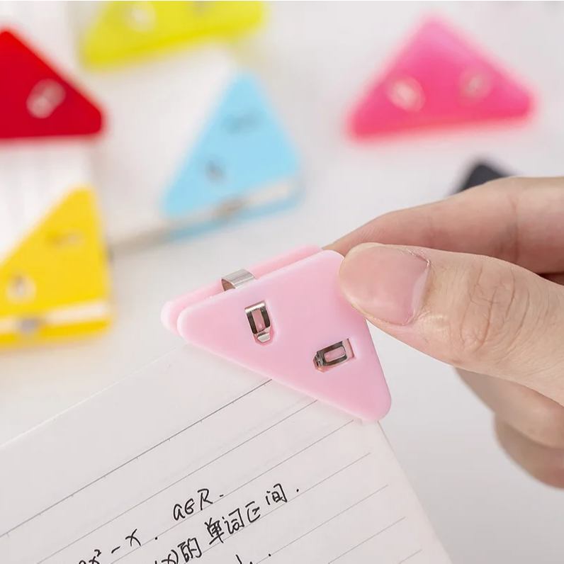 

OPPA - Klip Organizer Kertas Corner Clamp Buku Catatan Segitiga Klip Kertas