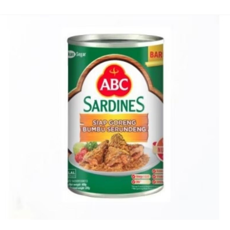 

ABC Sarden Siap Goreng Bumbu Serundeng 400 g