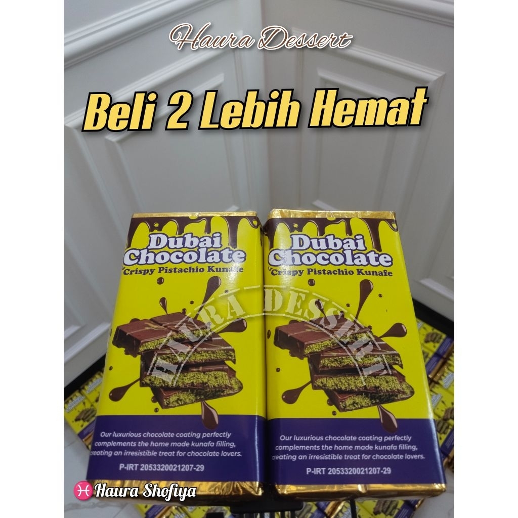 

BELI 2 LEBIH HEMAT Chocolate Dubai PISTACHIO KUNAFE Berat ±270gr Coklat Viral 16x8cm Makanan Cokelat