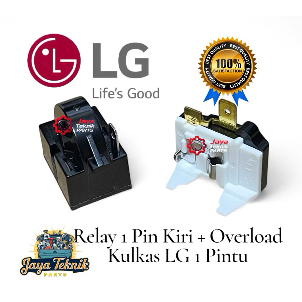 Relay 1 Pin Kiri Overload Kulkas LG 1 Pintu Set / Ptc Overload Kulkas LG