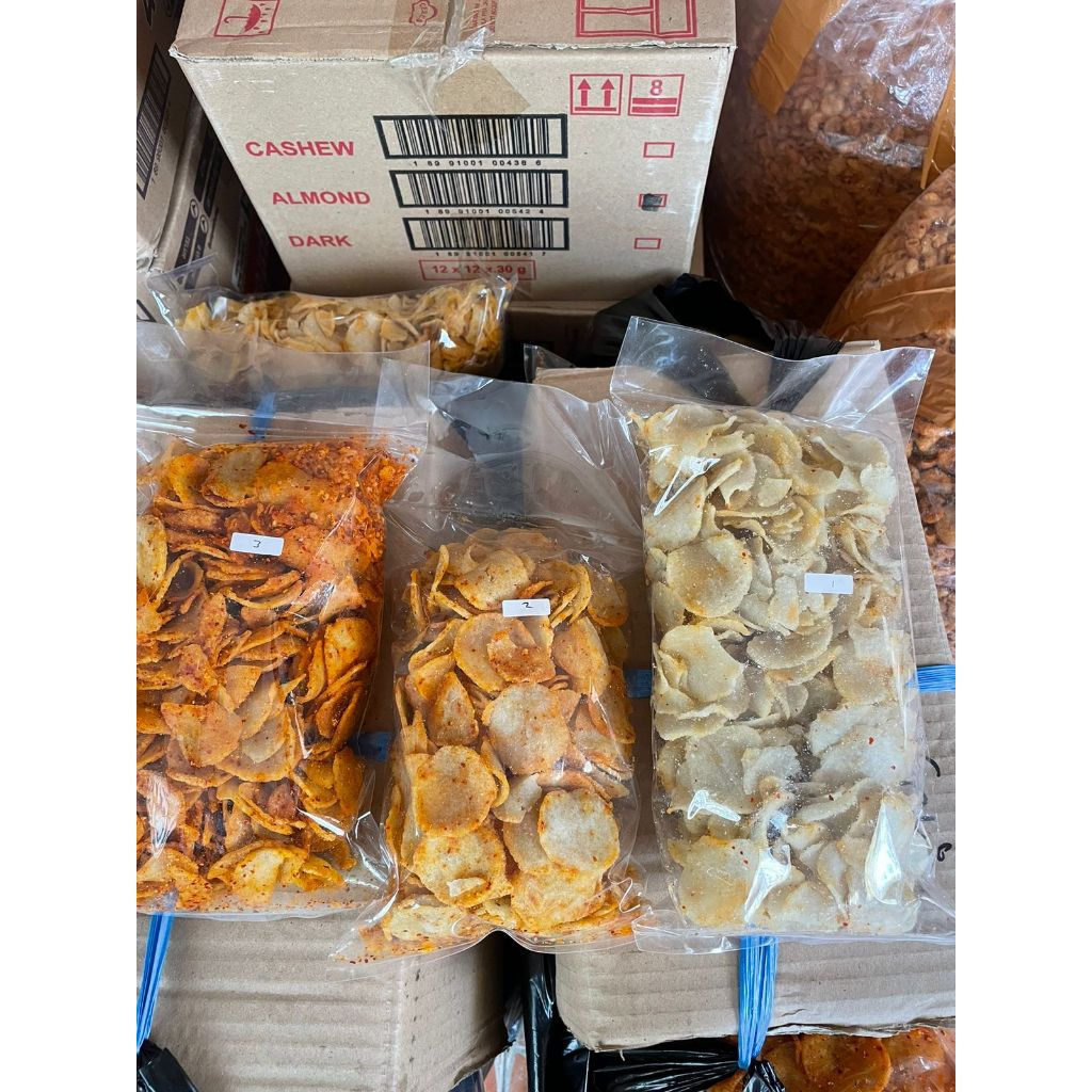 

Moring (cimol kering) / krispi / pipih /pedas ori gurih . / best seller