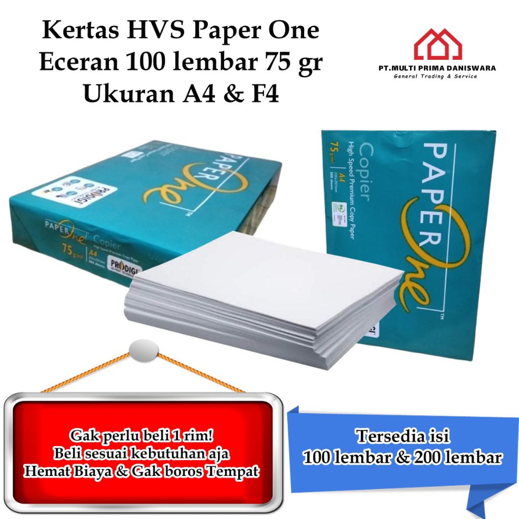 

Kertas HVS A4 75 gr Eceran