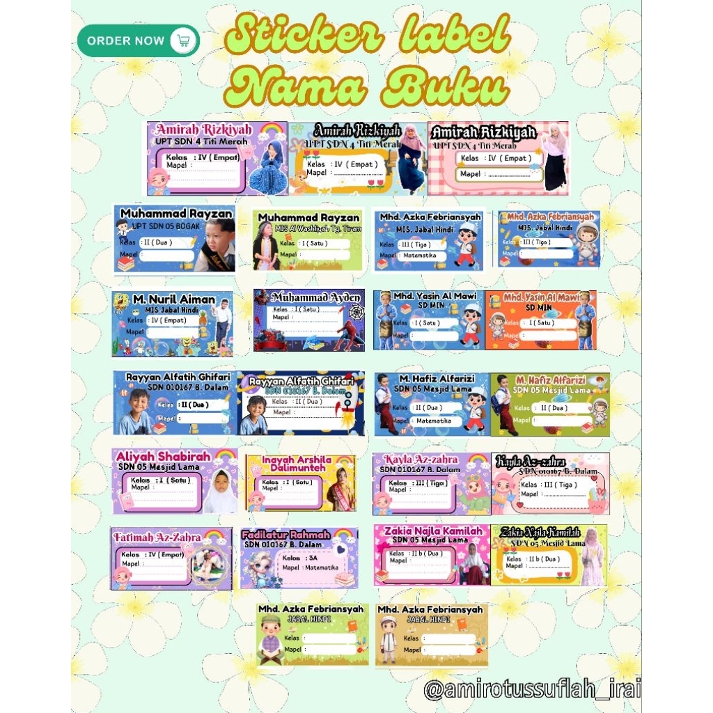 

Sticker Label Nama Buku