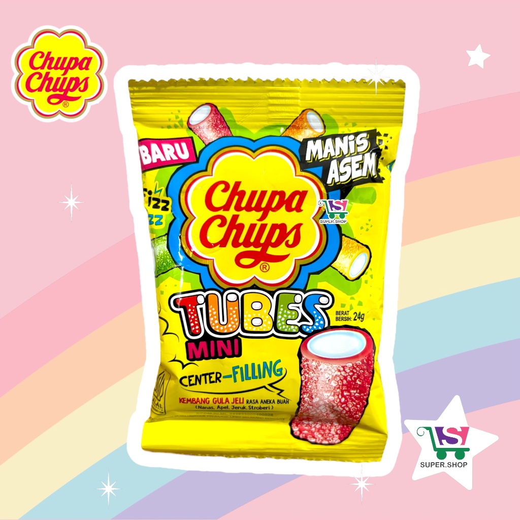 

Chupa Chups TUBES Mini Permen Jeli Manis Asem 24 Gram