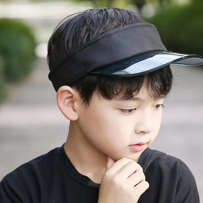 Topi Golf Tennis Zumba Jogging PVC Tranparan Pria Wanita Burberry Motif