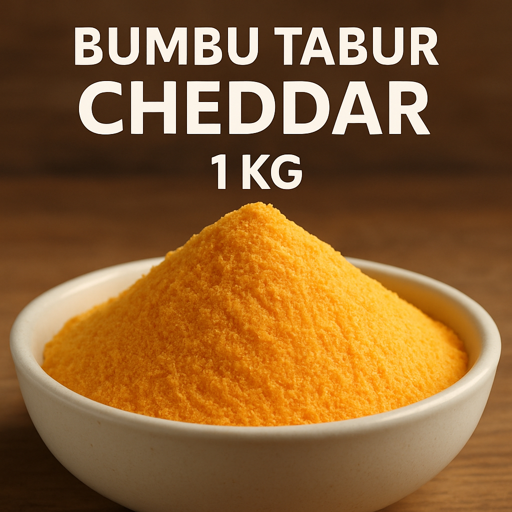 

Bubuk Keju Cheddar Tabur 1Kg Dewata Bali – Super Gurih! Bikin Camilan Makin Laris & Nagih