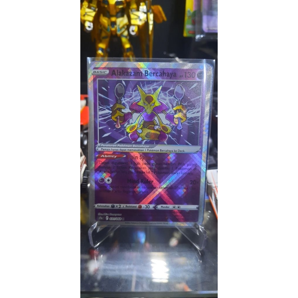 Pokemon Card Alakazam Bercahaya