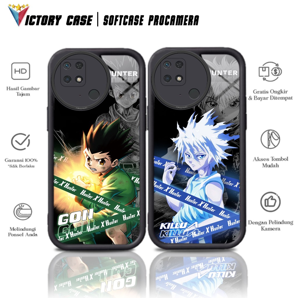 Softcase Glass kaca untuk REDMI 10C POCO C40 HNTER X Casing Handphone Case Procamera