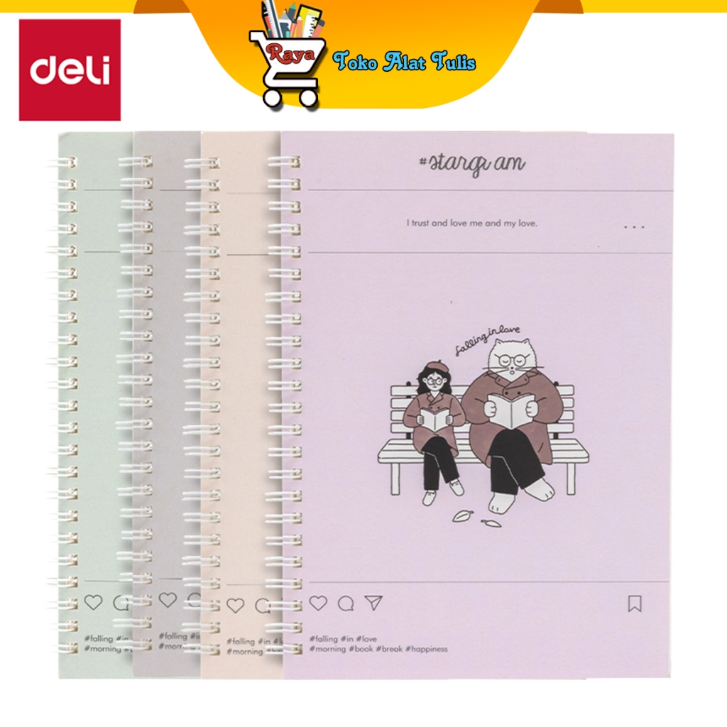

Deli Spiral Notebook A5 60sheets EN061