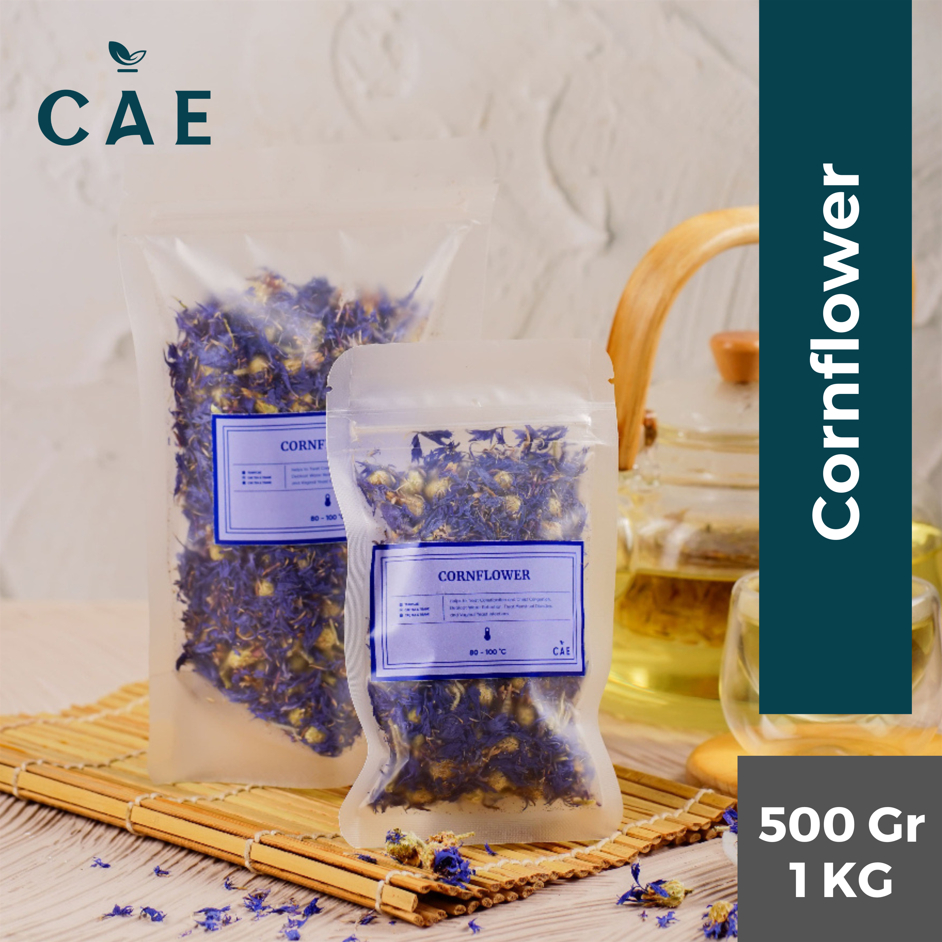 

Blue Cornflower Petals Dried Himalayan Corn Flower Bud Bunga Biru Himalaya Pure Organik Premium Natural Petal Buds 500 Gram - 1 Kg