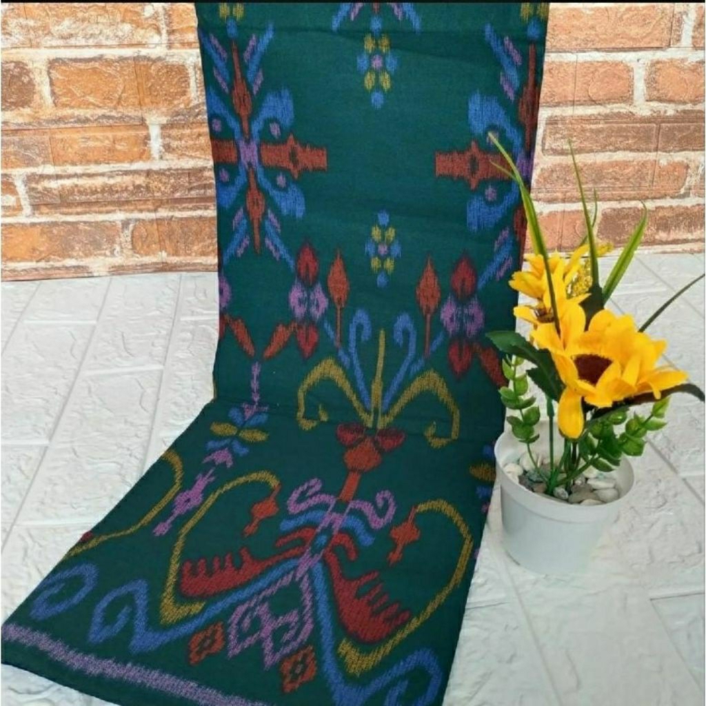 Kamen Endek Khas Bali HF3D warna hijau