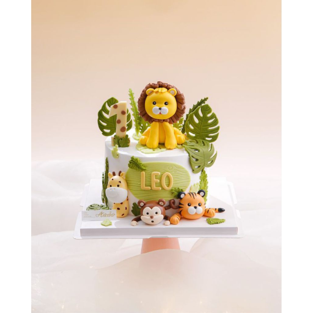 

kue ulang tajun anak tema hewan / kebun binatang / tema hewan