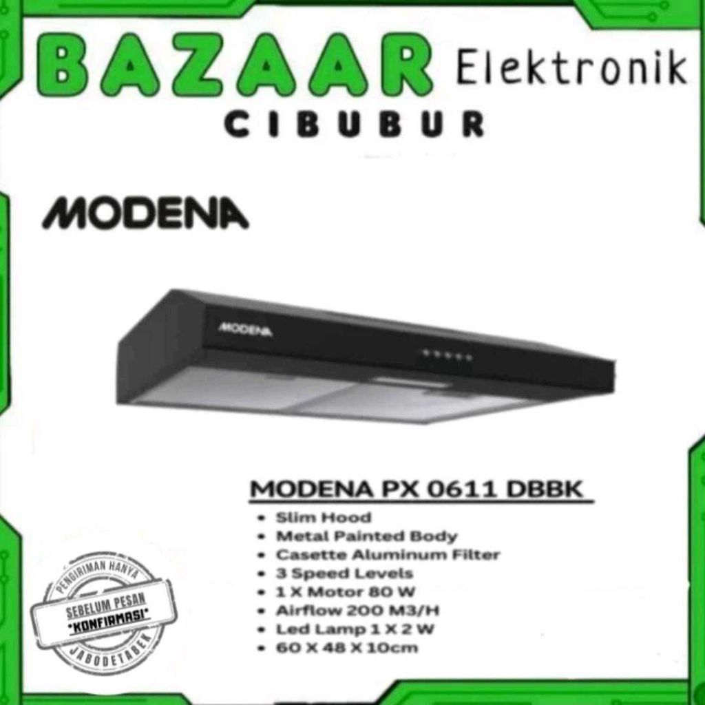 COOKER HOOD MODENA PX6001 PENGHISAP ASAP DAPUR PX6001 PX 6001 60CM