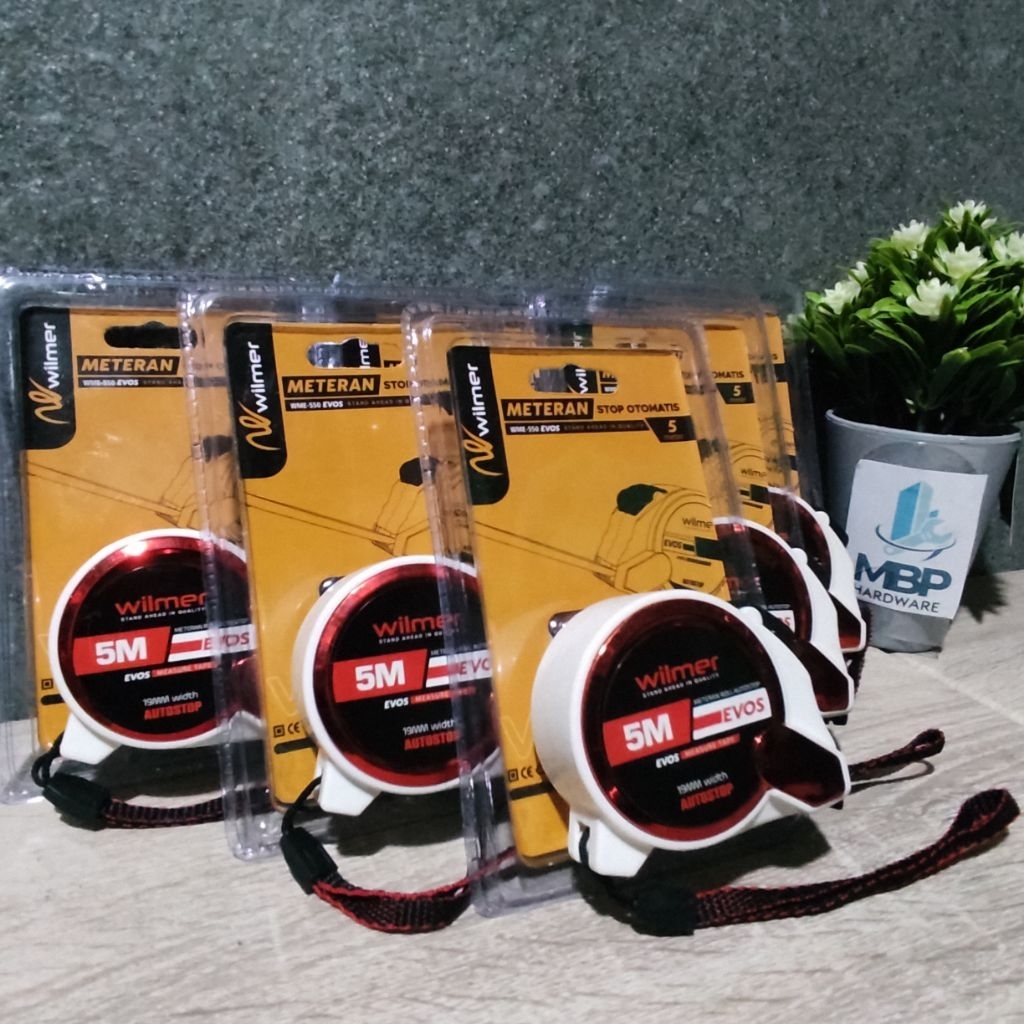 Meteran 5 Meter Wilmer Evos Auto Stop