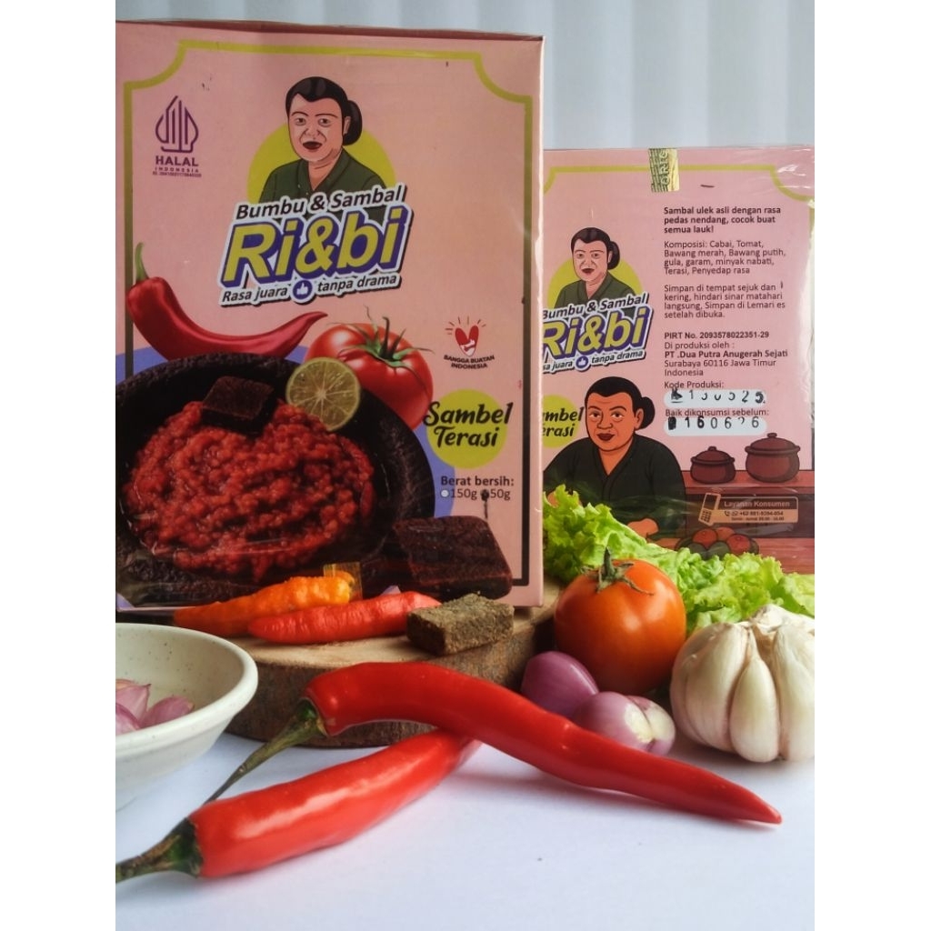 

SAMBAL TERASI RI&BI 50GR/SAMBAL TERASI/ SAMBAL TRASI/SAMBAL INSTAN/SAMBAL TERASI INSTAN