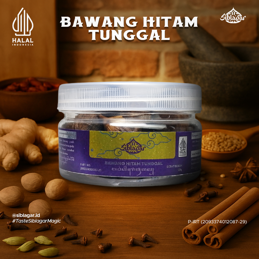 

Bawang Hitam (Black Garlic) - 100% Bawang Tunggal Premium 125 gram by SIBLAGAR