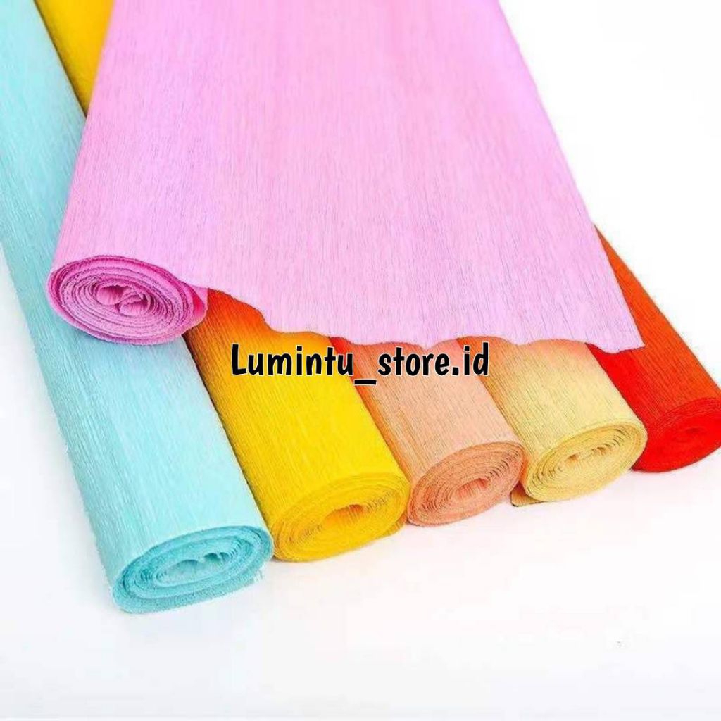 

Kertas crepe Premium Quality Kertas krep kerajinan Kertas Crepe Italy Original Import kertas Buket crepe 50 × 250