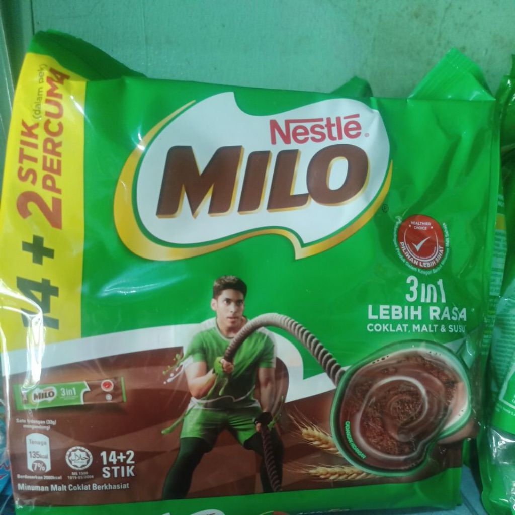 

Milo Stik Isi 14+2 Minuman Coklat Malt Susu Nestle