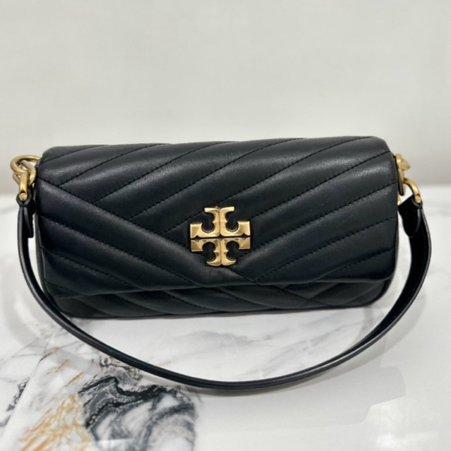 TB Tory Burch Kira Chevron Small Flap Black Preloved