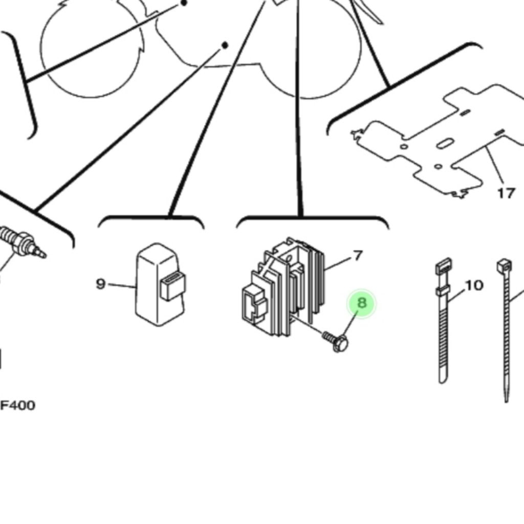 bolt flange baut kiprok regulator Vixion old 95D37/95807-06020 asli original Yamaha YGP