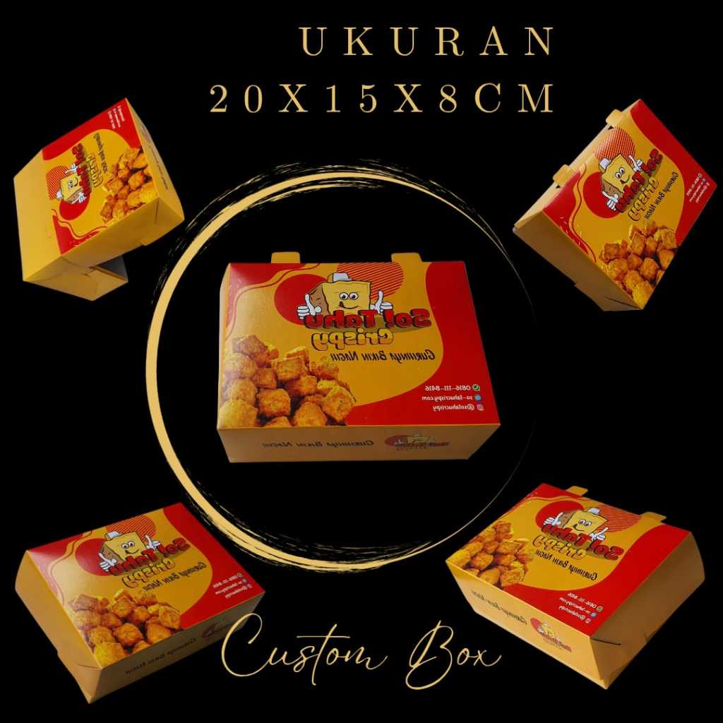 

Box Dus Snack Motif Custom Duplek 250 Ukuran 20x15x8 cm