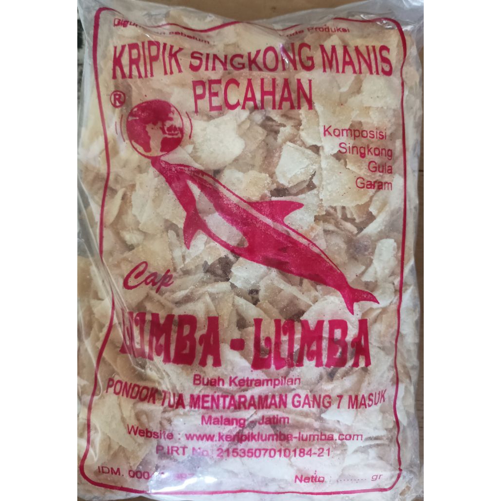 

kripik singkong lumba lumba manis asin pecahan khas malang