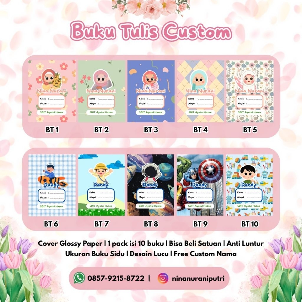 

Buku Tulis Custom Nama & Tema | Cetak Buku Unik Anak / Dewasa | Labelio