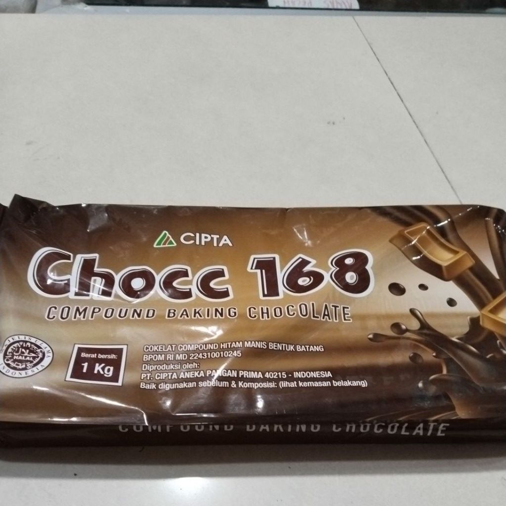 

Coklat batang merk 168 / coklat compound hitam manis 1 kg