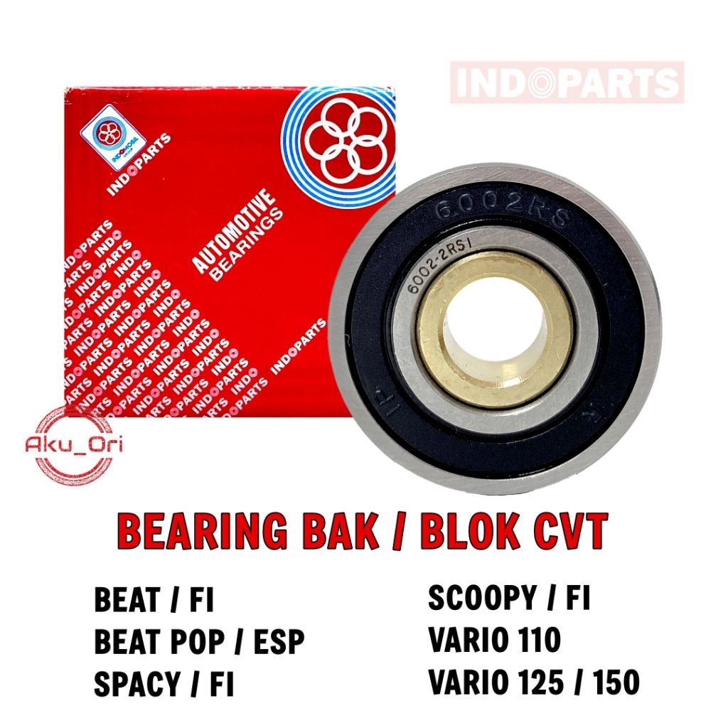 LAHER 6002 + BOSH ASPIRA INDOPART Laher blok bak cvt beat fi Vario 125 150 esp