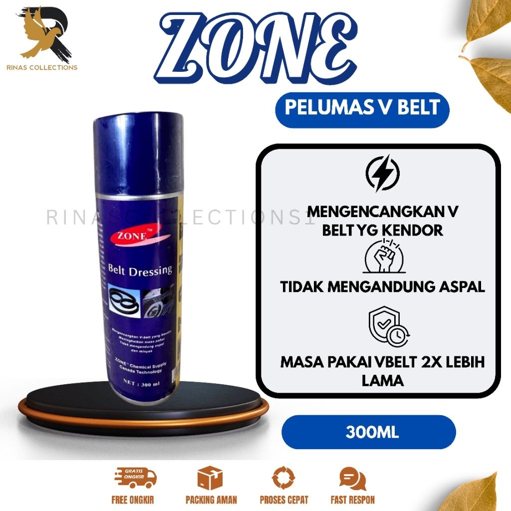 Pelumas VanBelt Zone Belt Dressing fan belt spray van belt spray v belt spray 300ml