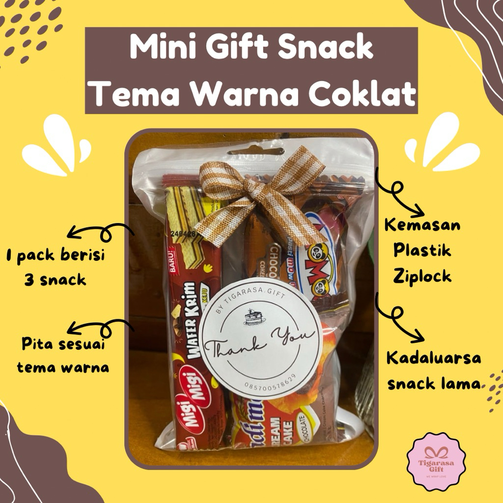 Mini Gift Snack Tema Warna Coklat