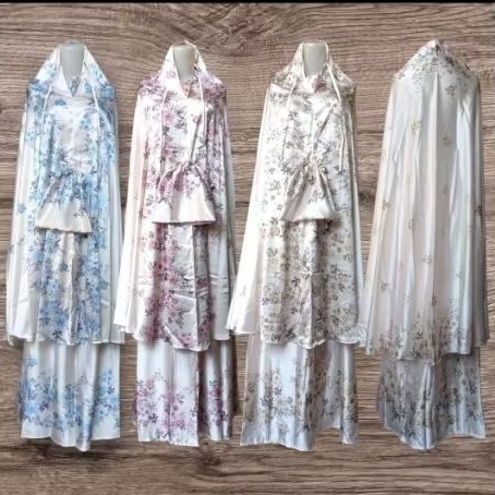 Mukena Silk Armani Premium New Series Motif