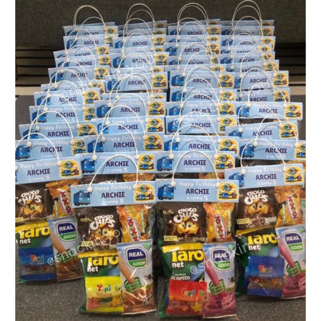 

bingkisan snack ultah anak murmer bisa custom