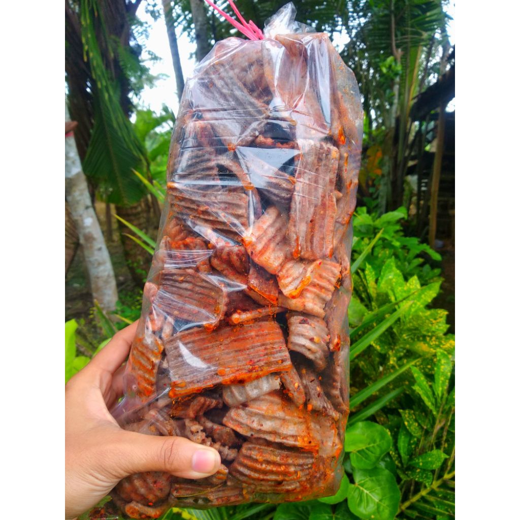 

Seblak kerupuk jengkol 500gr/Seblak asbes/Seblak kerupuk sisir pedas jaun jeruk
