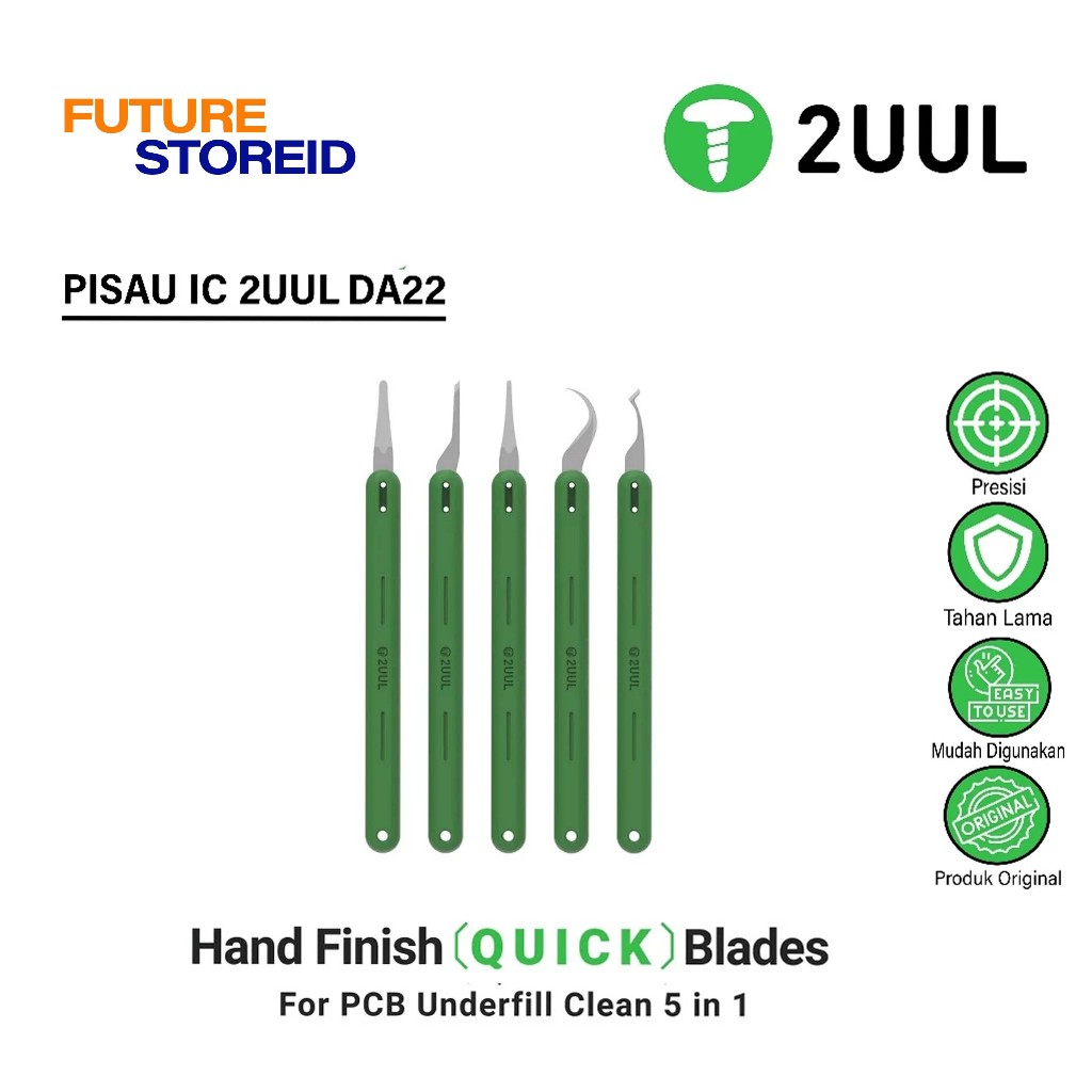 

2UUL PISAU IC DA22 Hand Finish QUICK Blades Set for PCB Underfill Clean - Pisau Cepat untuk Pembersihan Underfill PCB