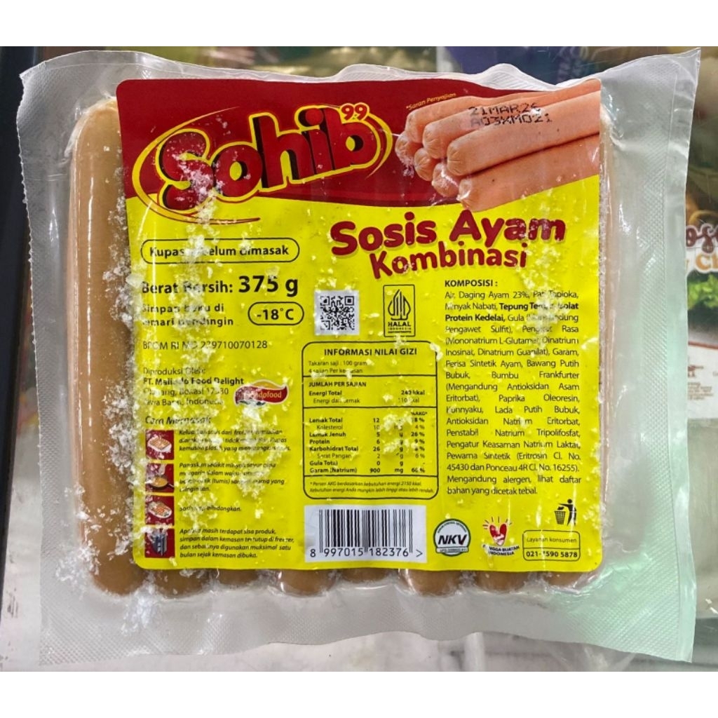 

Sosis Sohib 375gr