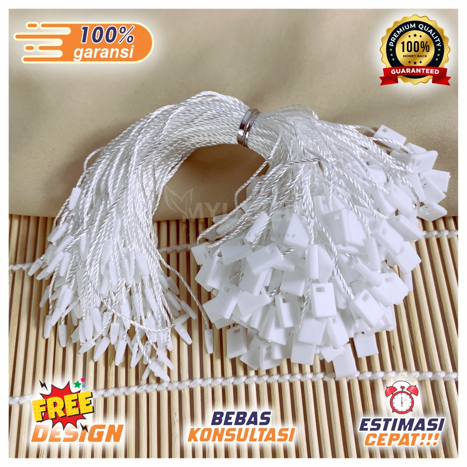 

100 pcs tali hang tag / tali hang tag baju / tali hangtag label