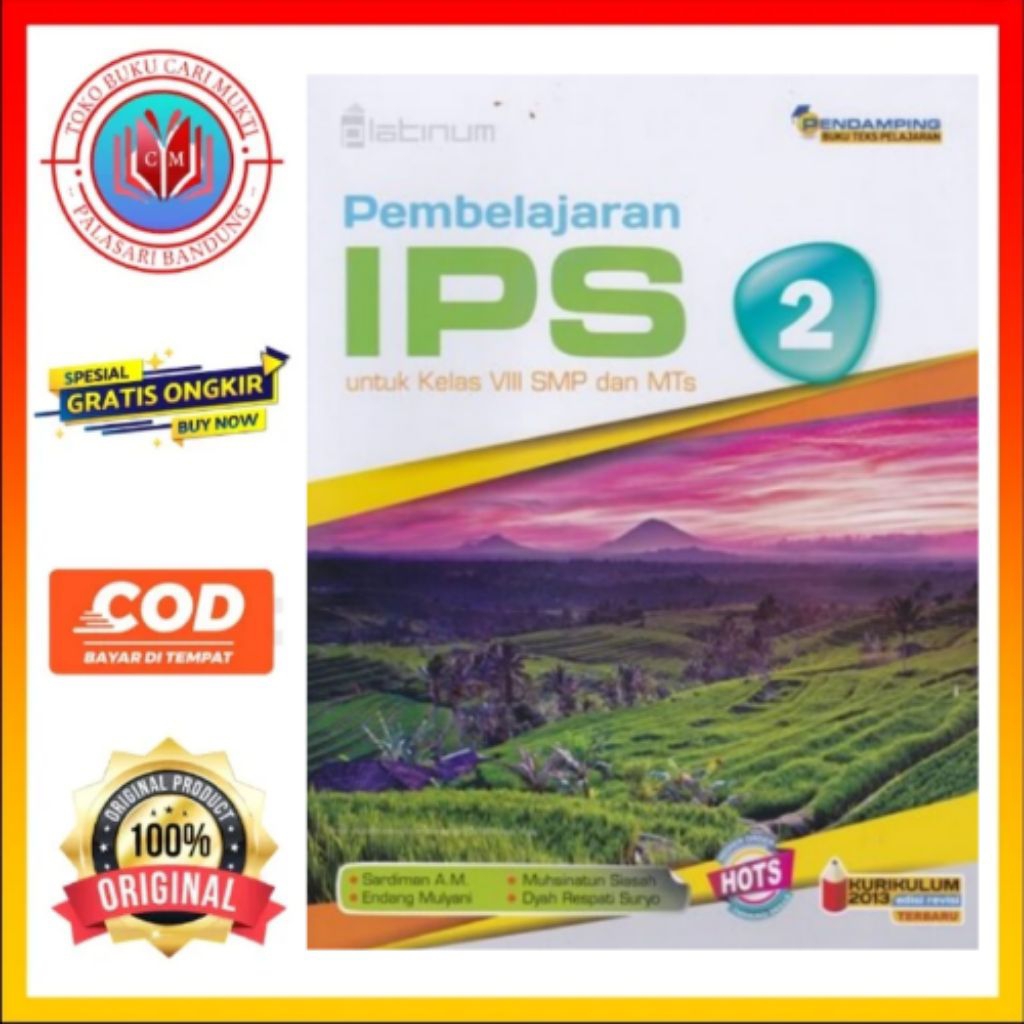 BUKU IPS UNTUK SMP/MTS KELAS 8 KURIKULUM 2013 REVISI PLATINUM BEKAS ORIGINAL