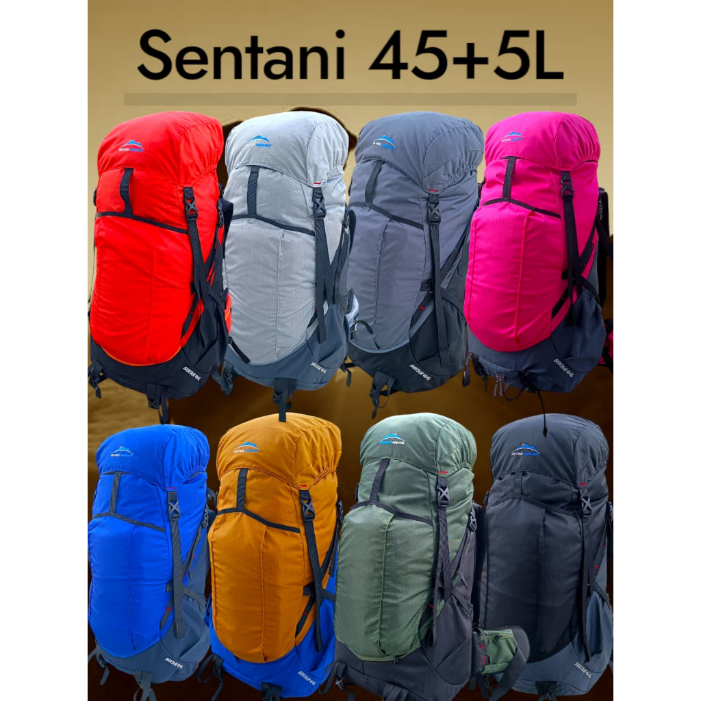 Rivermount tas gunung  sentani 45+5L fullpack 60L tas gunung tas mendaki tas carrier