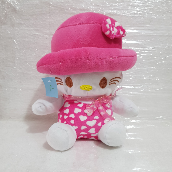 Boneka Hello Kitty Pink - Boneka Pink Hello Kitty dengan Topi