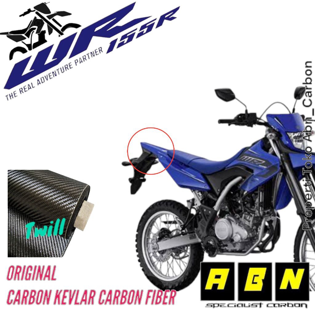 Spakbor belakang Wr155 Karbon kevlar karbon fiber, buntut wr155 karbon fiber karbon kevlar Rear Fend