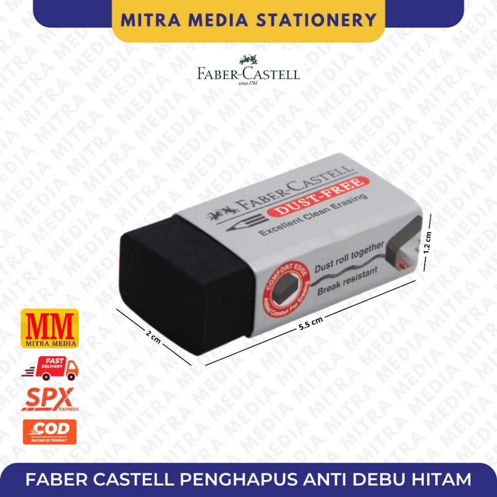 

Penghapus Faber Castell BESAR Hitam Dust Free Original - Hitam