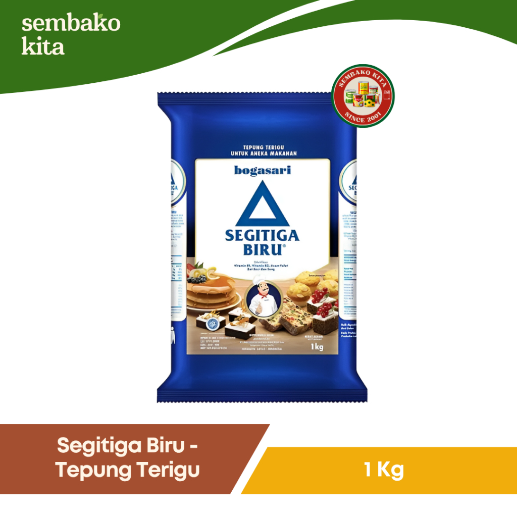 

Bogasari Segitiga Biru - Tepung Terigu Serbaguna Premium 1kg