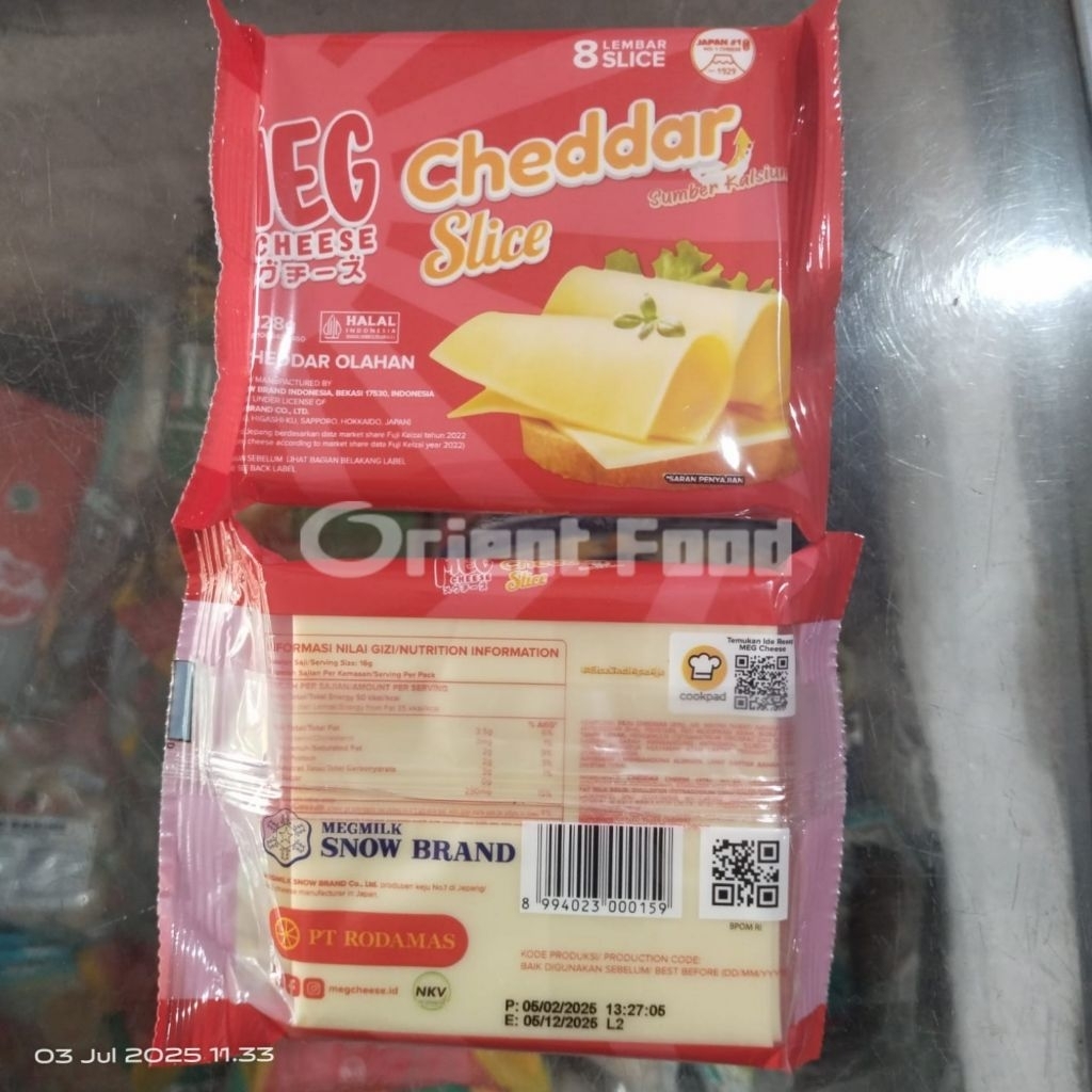 

Keju Slice Meg isi 8 lbr 128gr